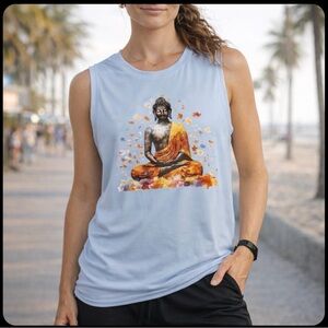 Zen Buddha Lotus Flower Spiritual Meditation - Yoga Tank Top